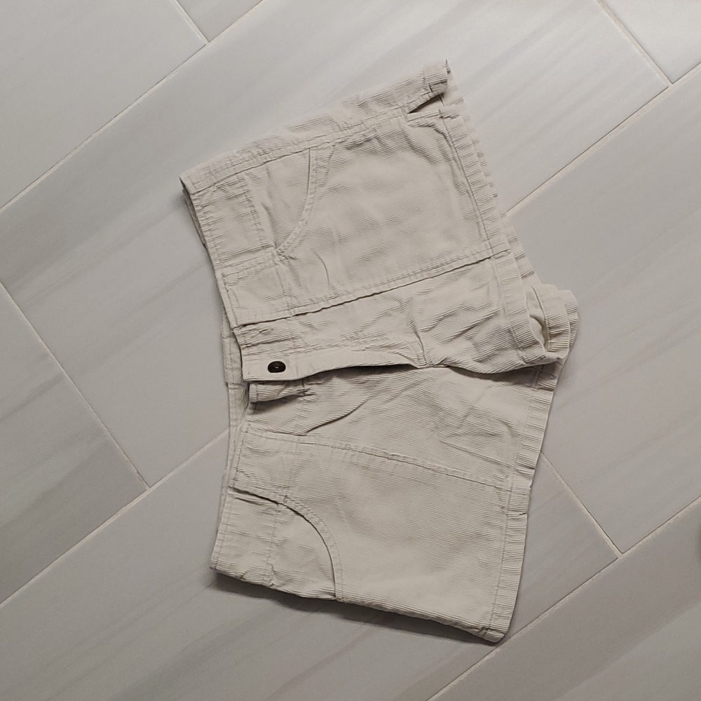 VINTAGE Corduroy American Eagle Outfitters Off-White Shorts Sz 6 EUC